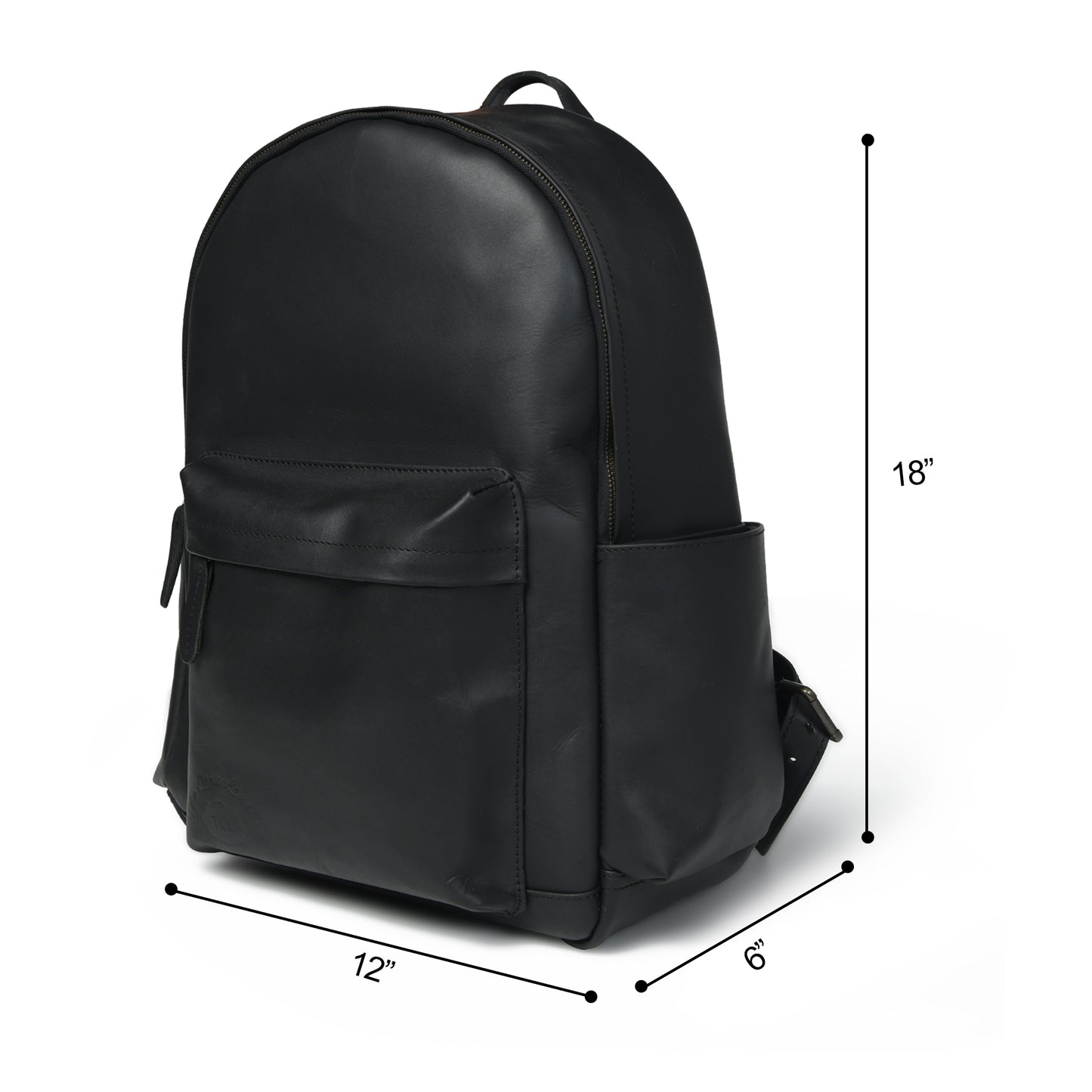 Elegant Waxed Leather Multi-Compartment Bag