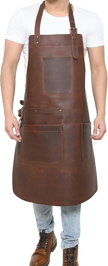 Artisan Full-Grain Leather Work Apron
