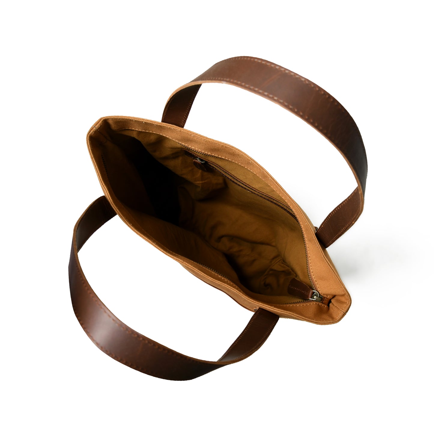 Organic Elegance: Leather & Canvas Tote Bag