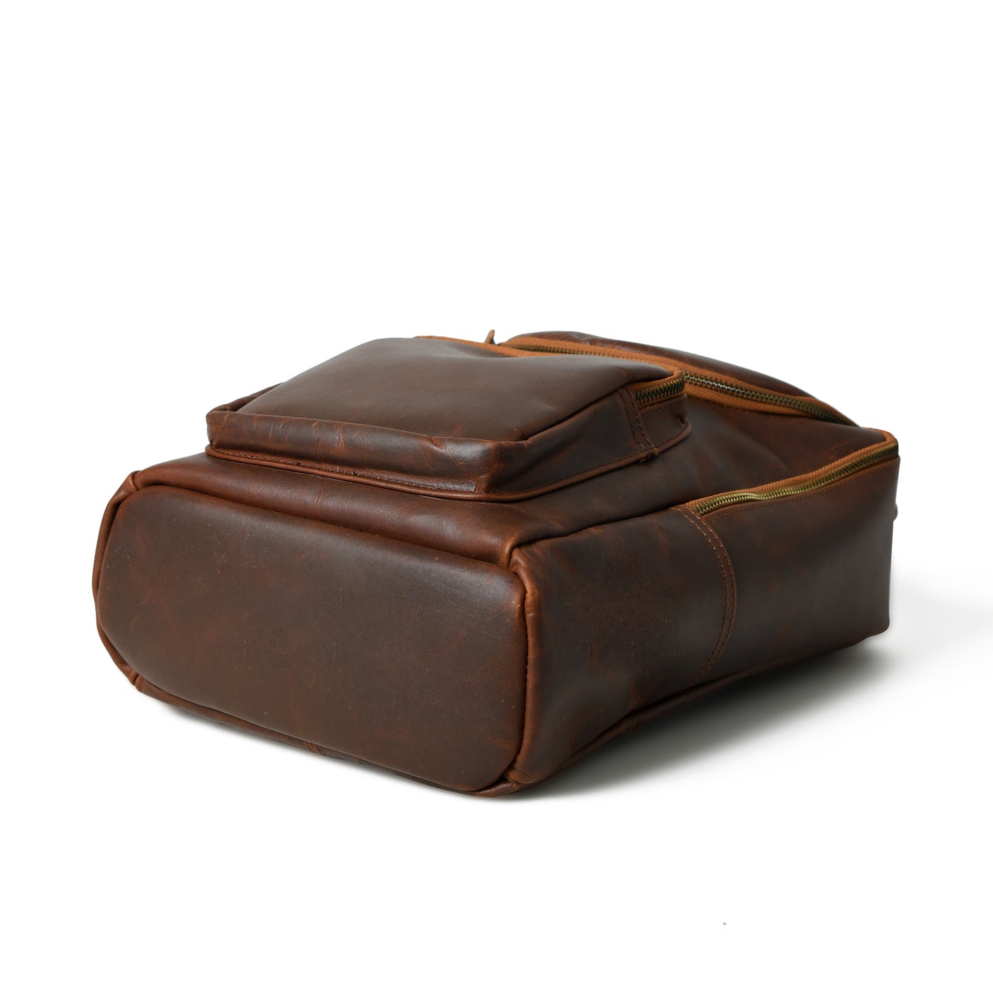 Vintage Elegance: Cow Waxy Leather Backpack