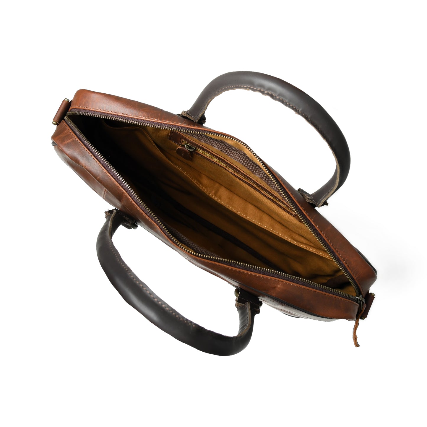 Cow Waxy Leather Laptop Bag