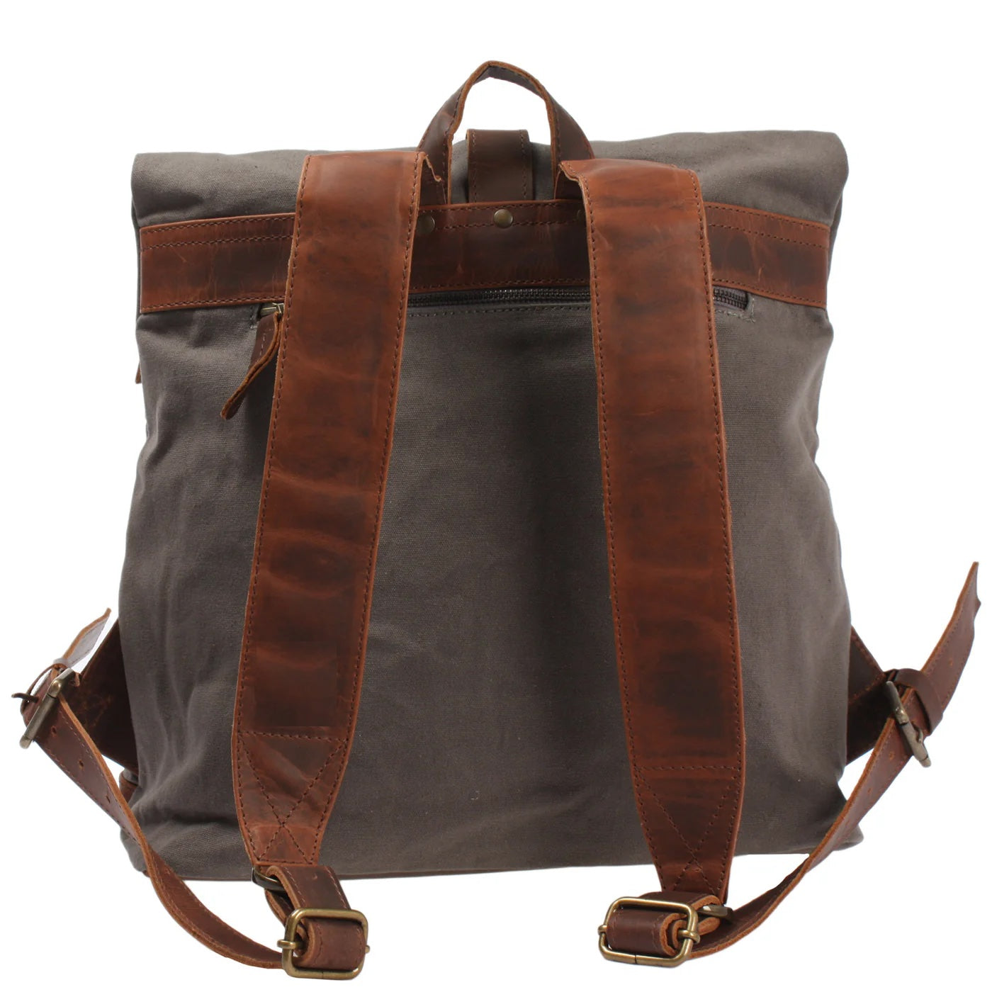 Canvas & Waxed Leather Backpack