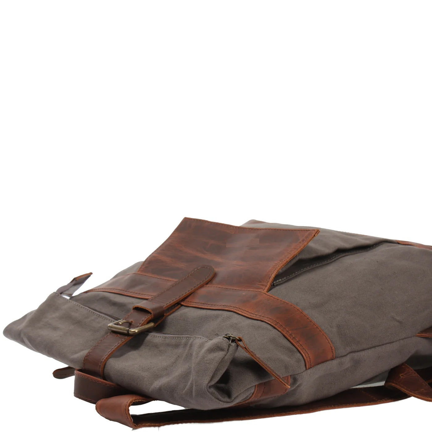 Canvas & Waxed Leather Backpack