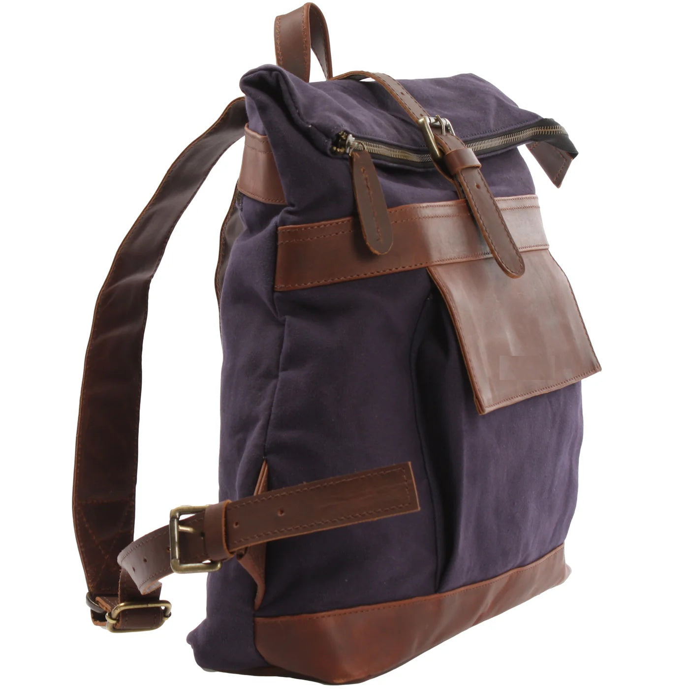 Canvas & Waxed Leather Backpack