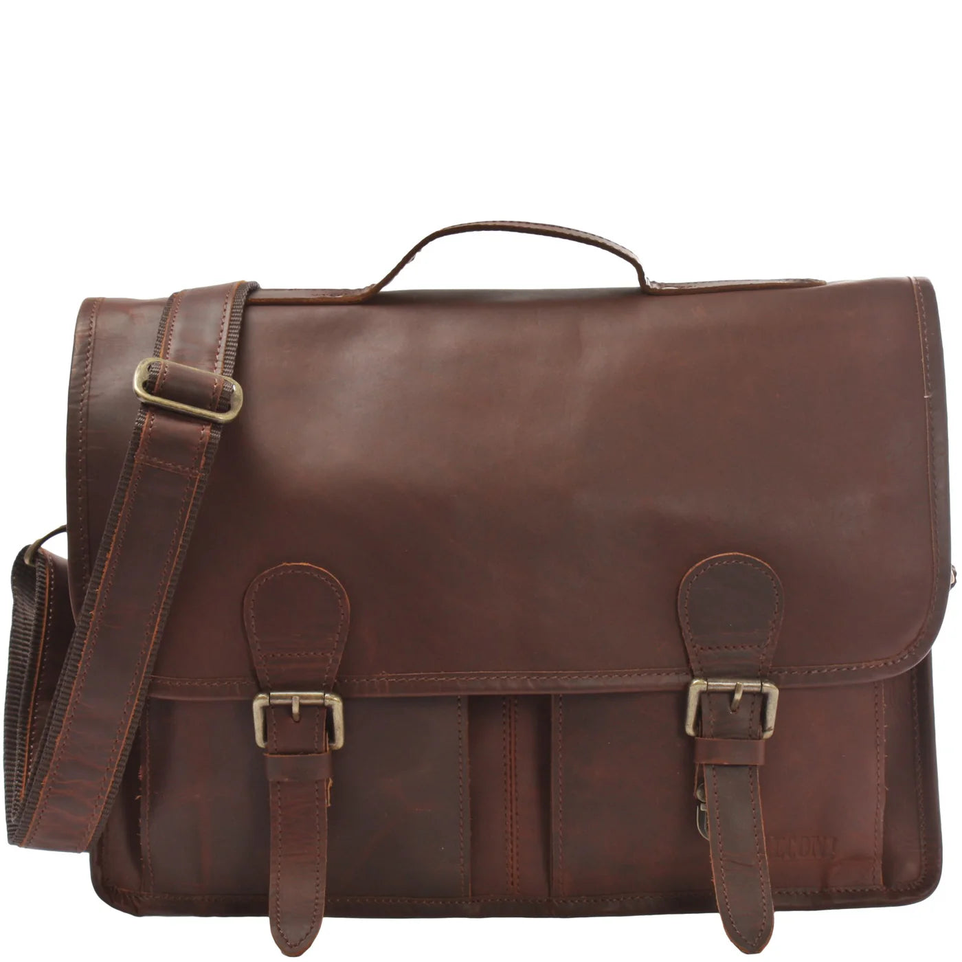 Vintage Waxed Leather Messenger Bag