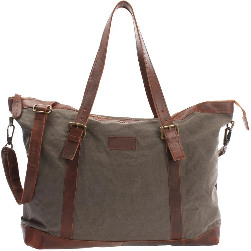 Durable Suede and Leather Unisex Bag
