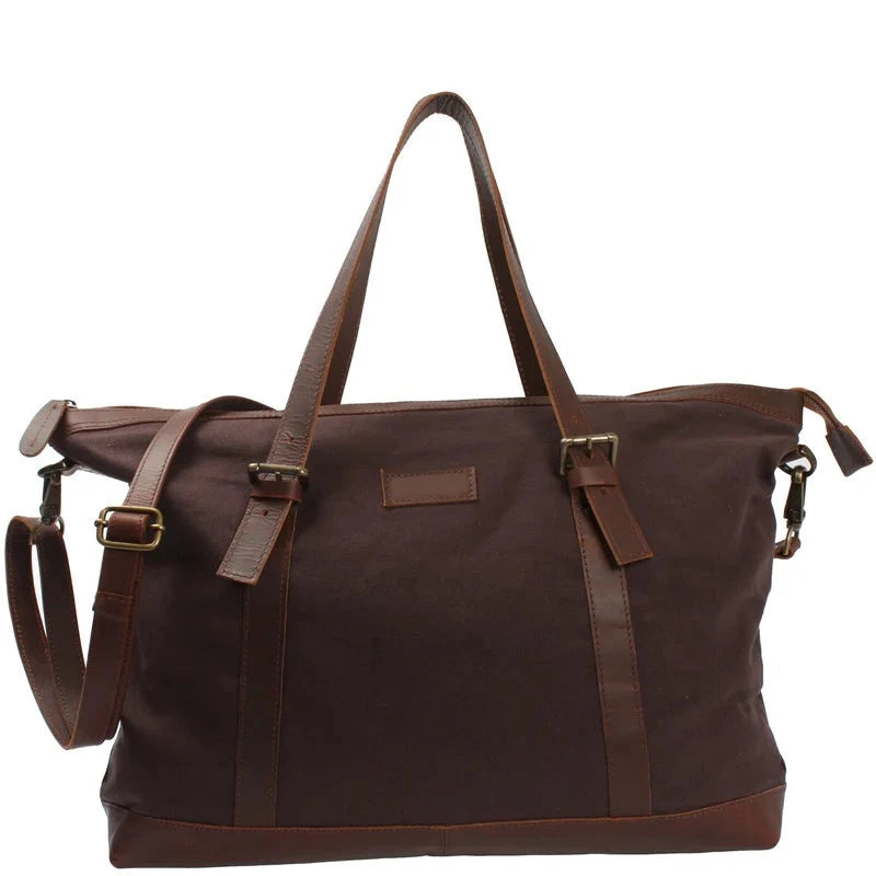 Durable Suede and Leather Unisex Bag