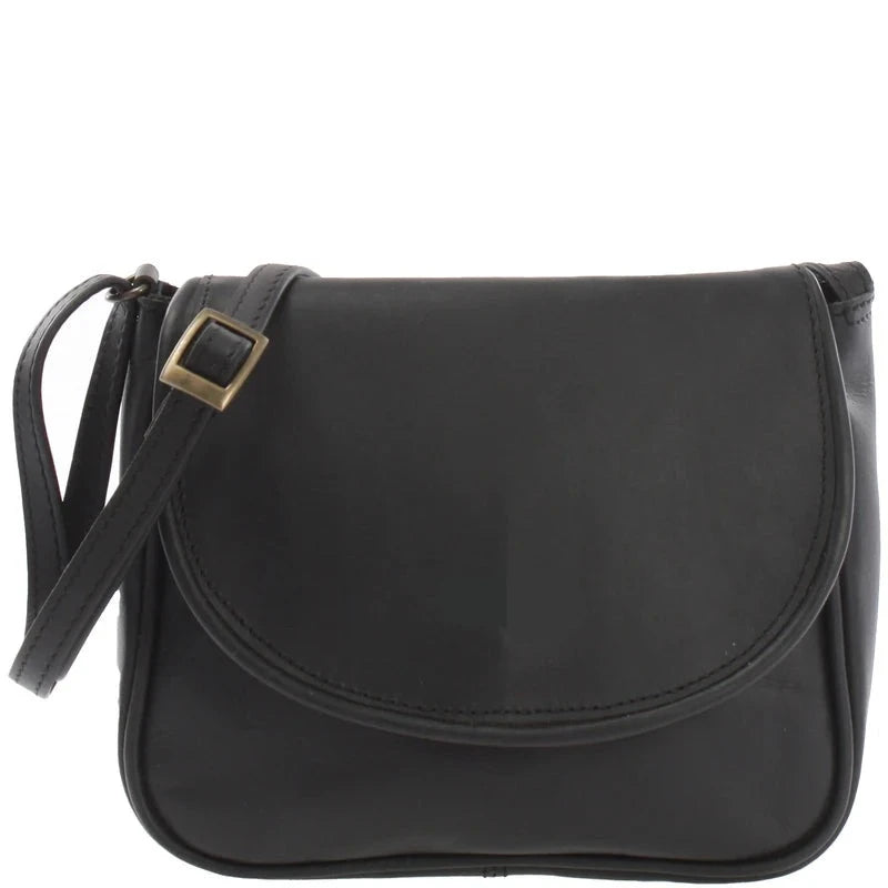 Suede & Leather Crossbody Bag - Compact & Stylish