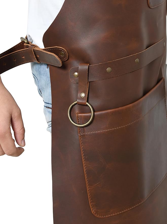 Artisan Full-Grain Leather Work Apron