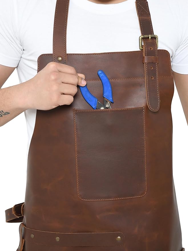 Artisan Full-Grain Leather Work Apron