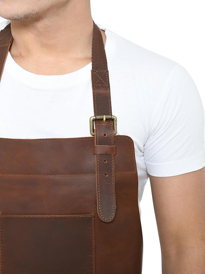 Artisan Full-Grain Leather Work Apron