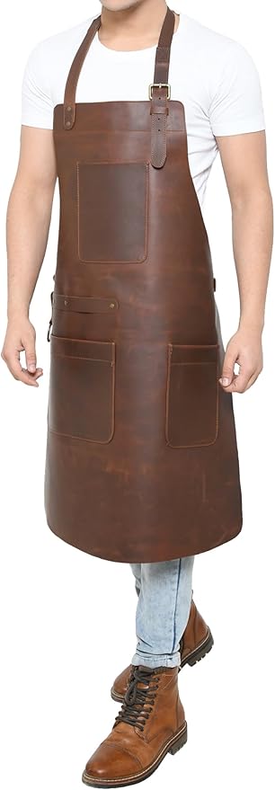Artisan Full-Grain Leather Work Apron