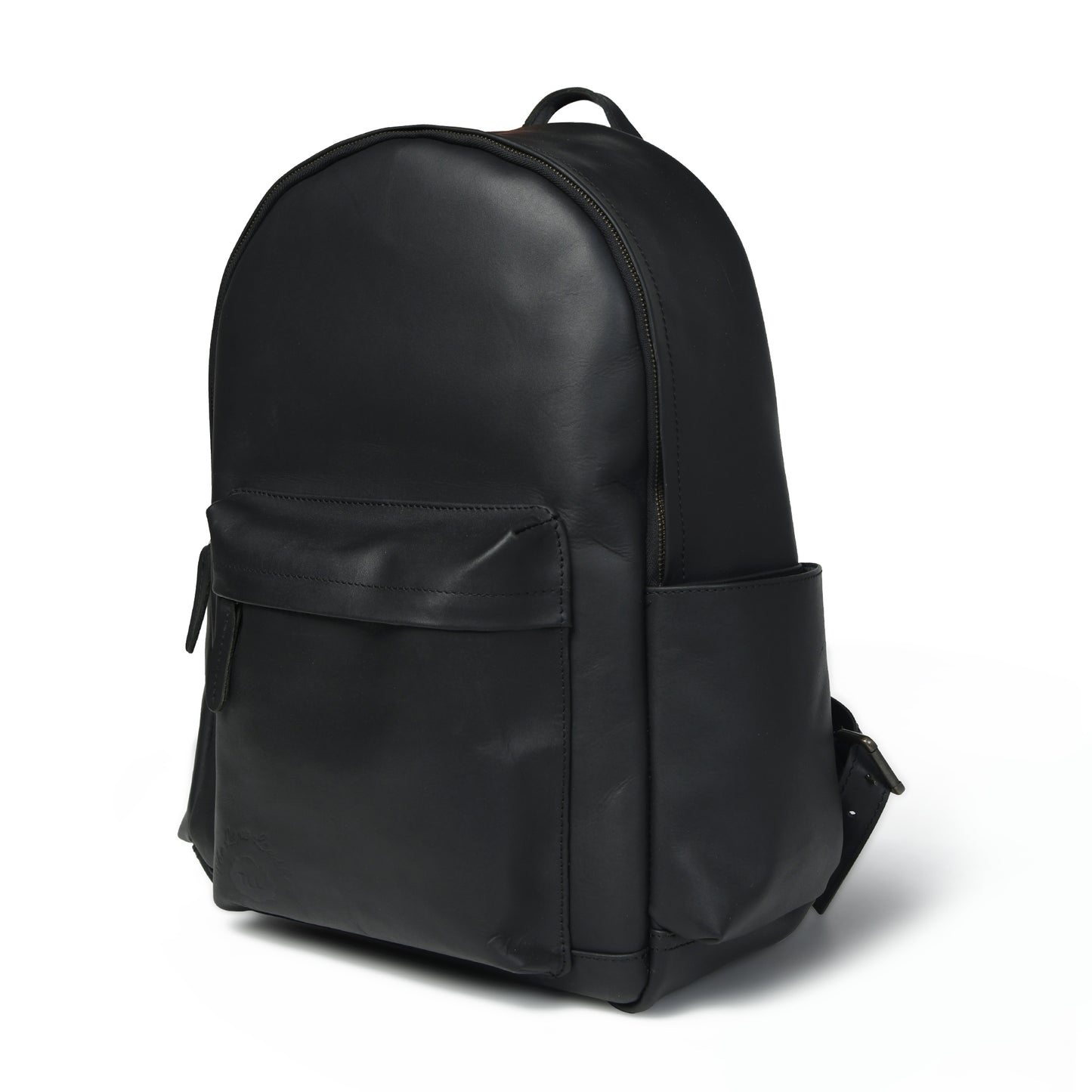 Elegant Waxed Leather Multi-Compartment Bag