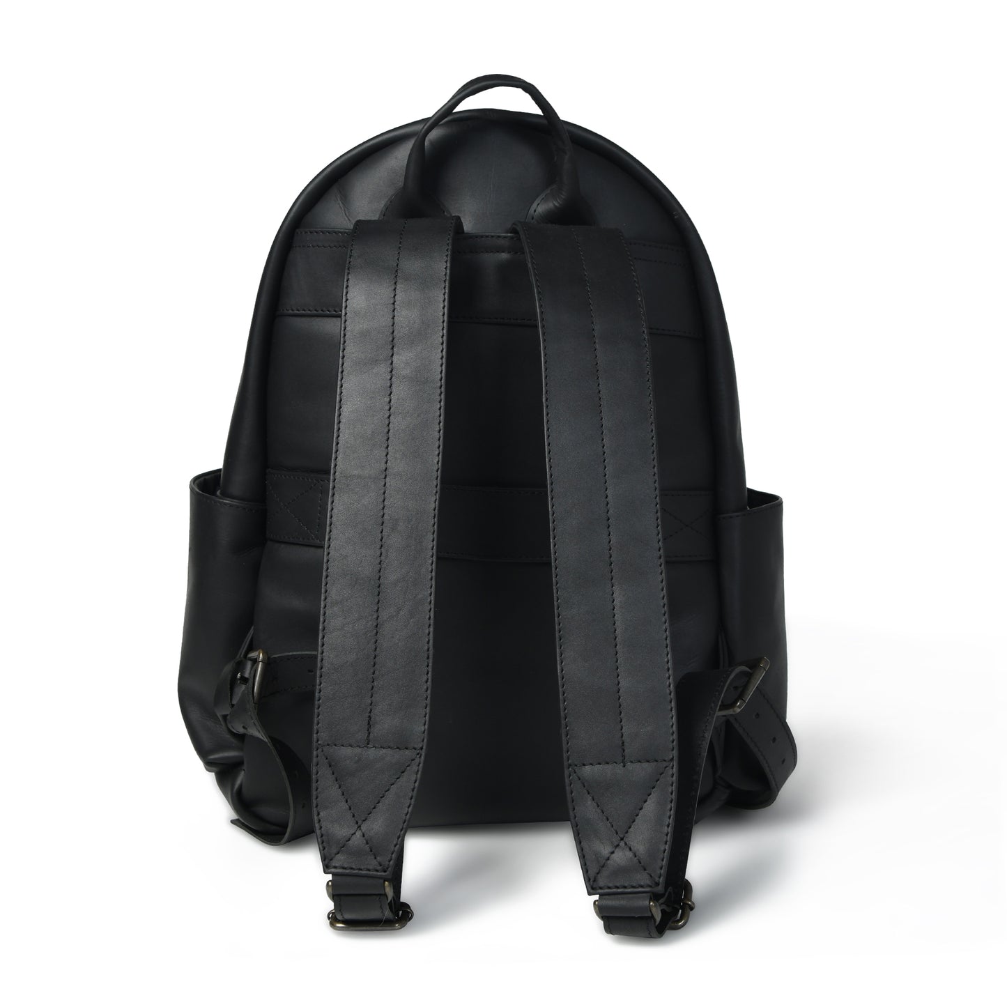 Elegant Waxed Leather Multi-Compartment Bag