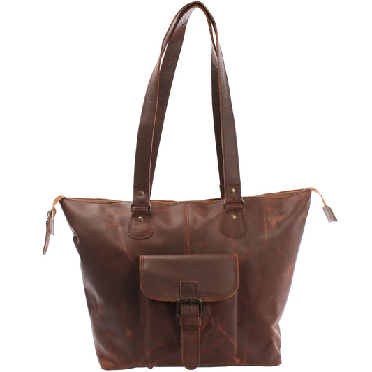 Urban Whisper: Waxed Leather Messenger Bag