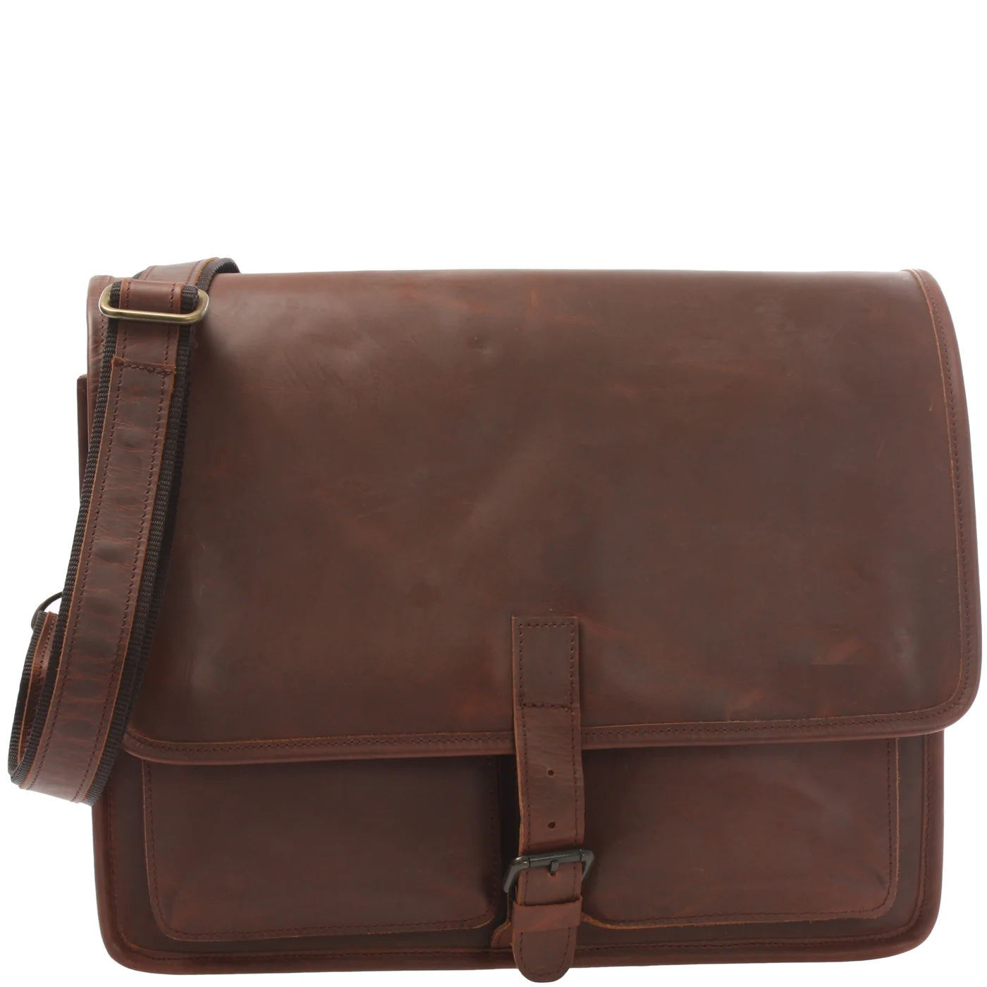 Versatile Traveler: Leather Messenger Bag