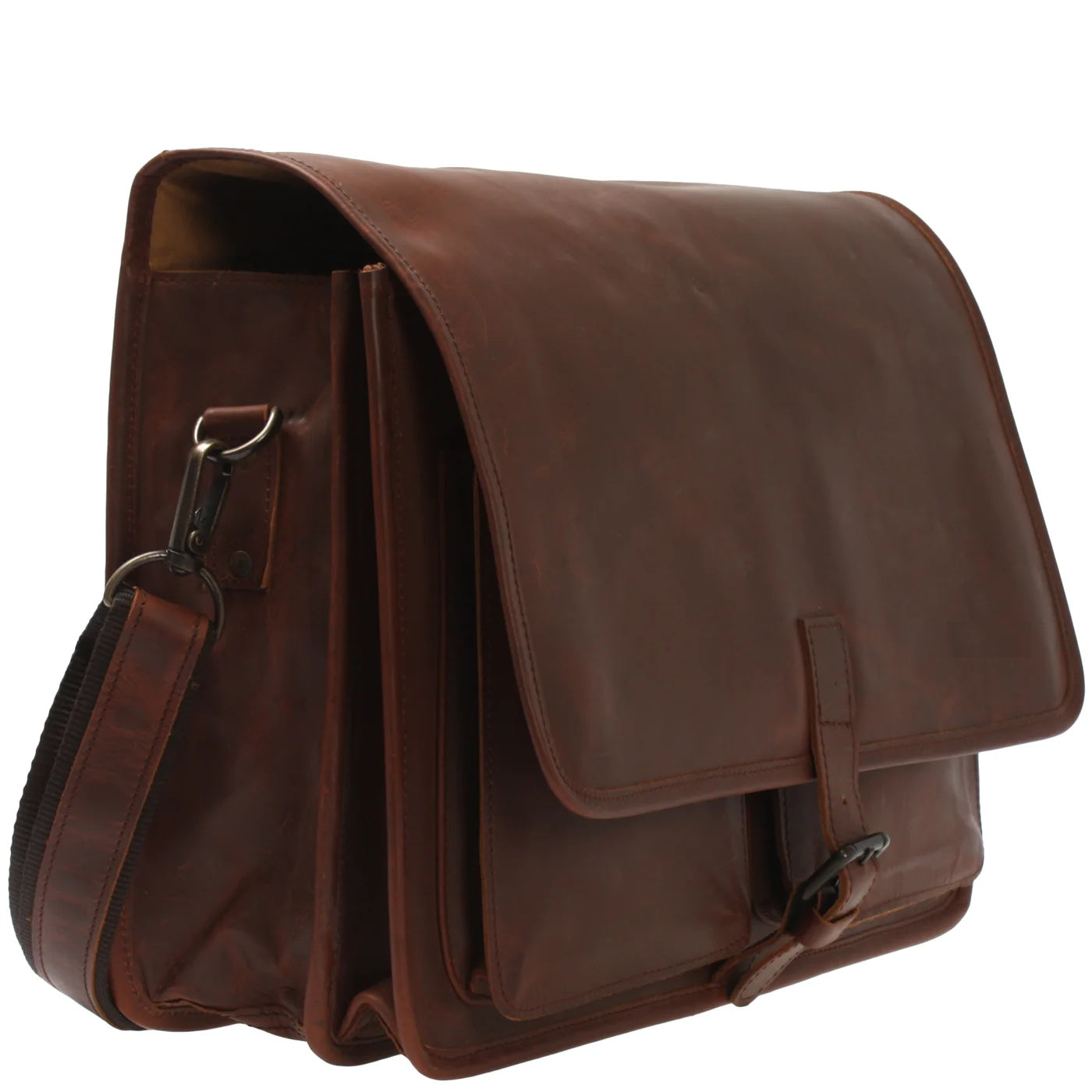 Versatile Traveler: Leather Messenger Bag