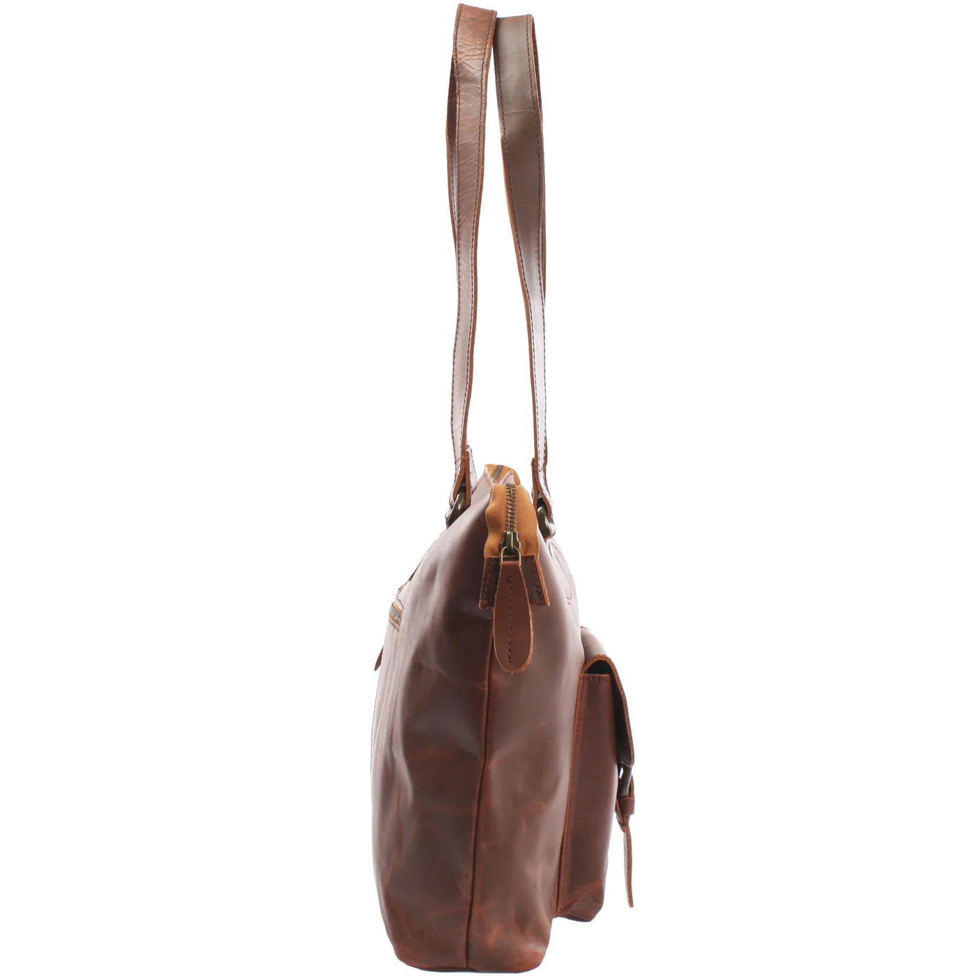 Urban Whisper: Waxed Leather Messenger Bag