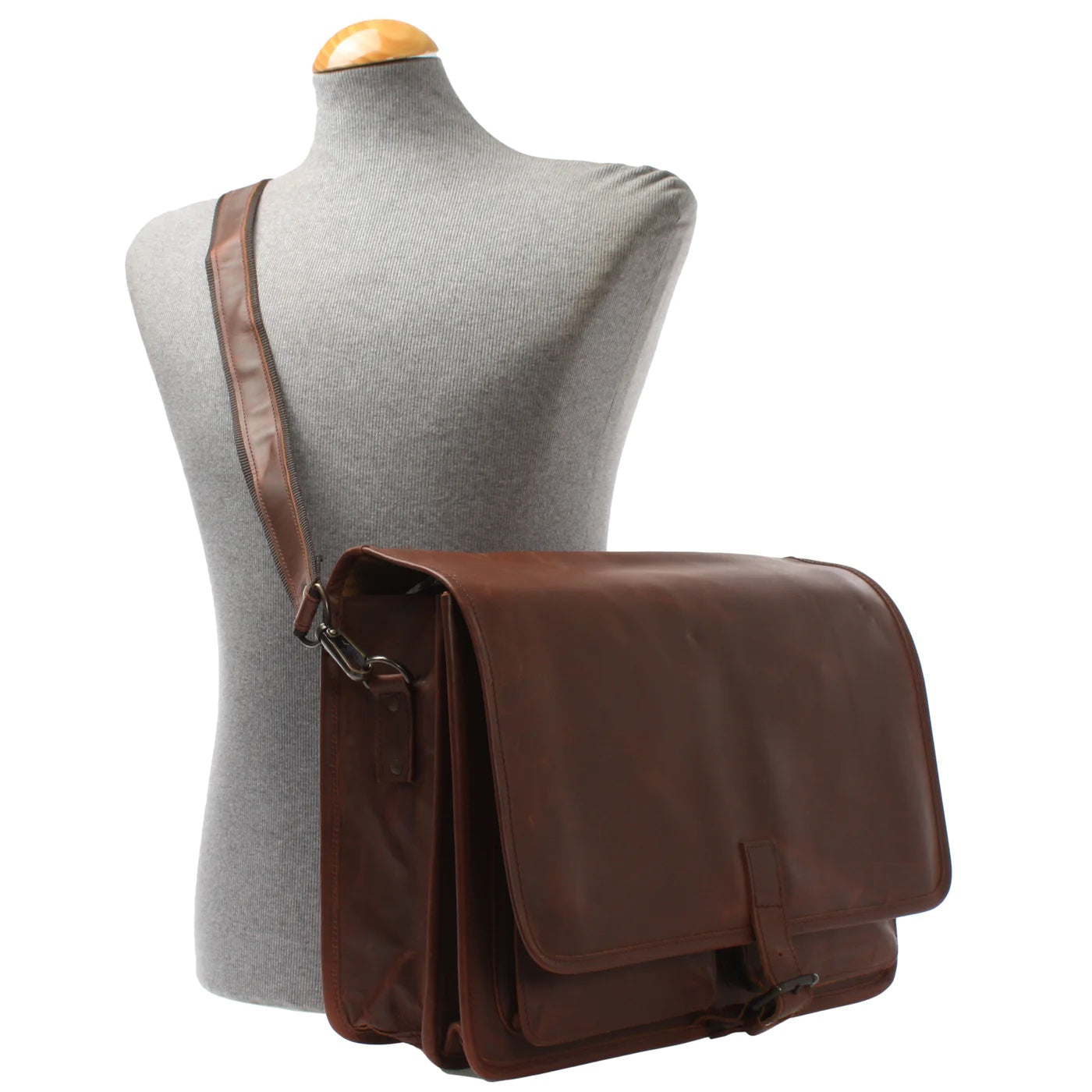 Versatile Traveler: Leather Messenger Bag