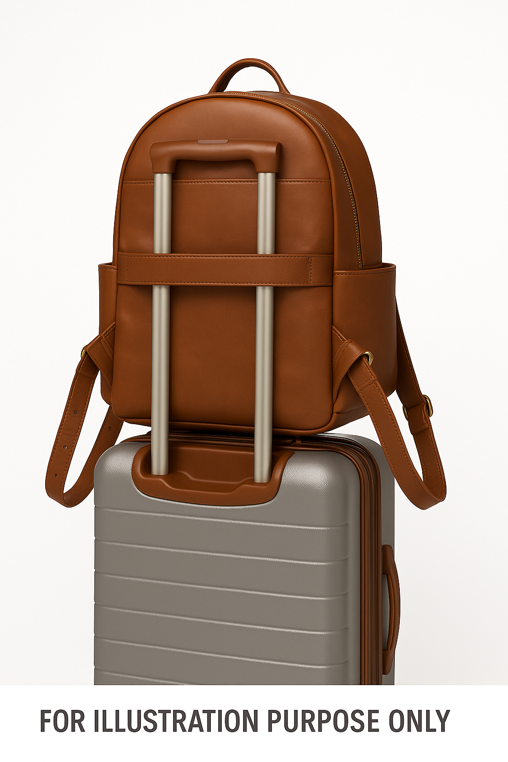 Elegant Waxed Leather Multi-Compartment Bag