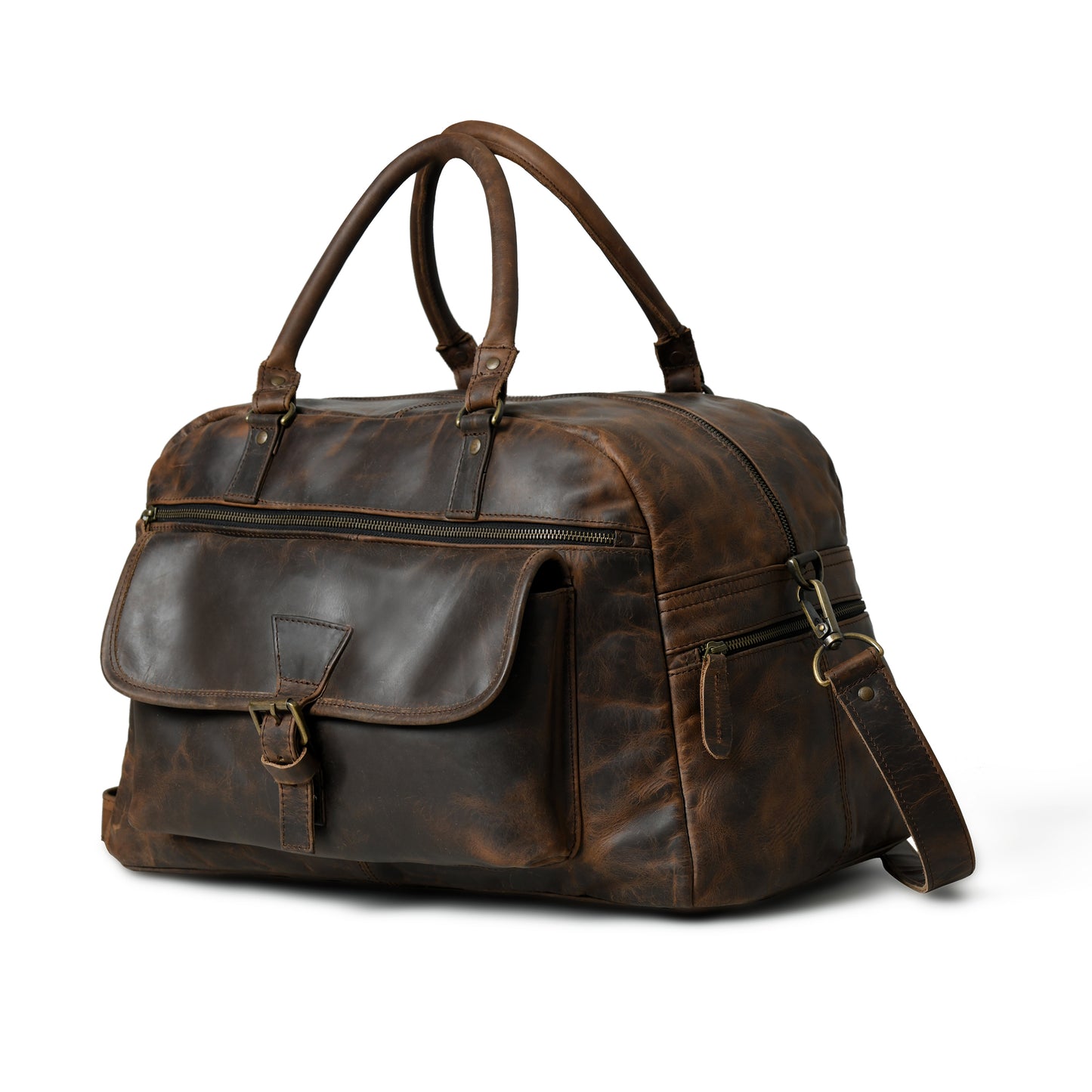 Elegance with the Cow Waxy Leather Travel Bag