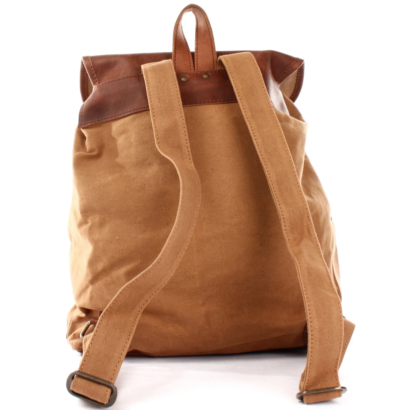 Durable Canvas & Leather Backpack