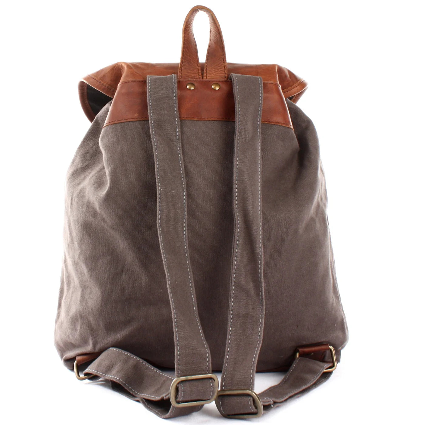 Durable Canvas & Leather Backpack