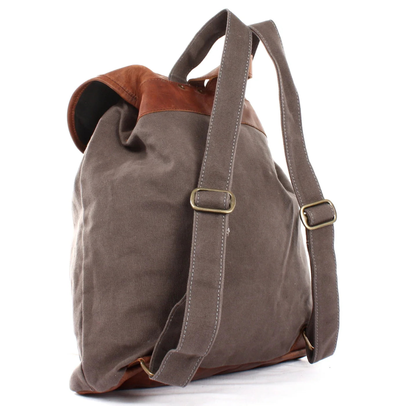 Durable Canvas & Leather Backpack