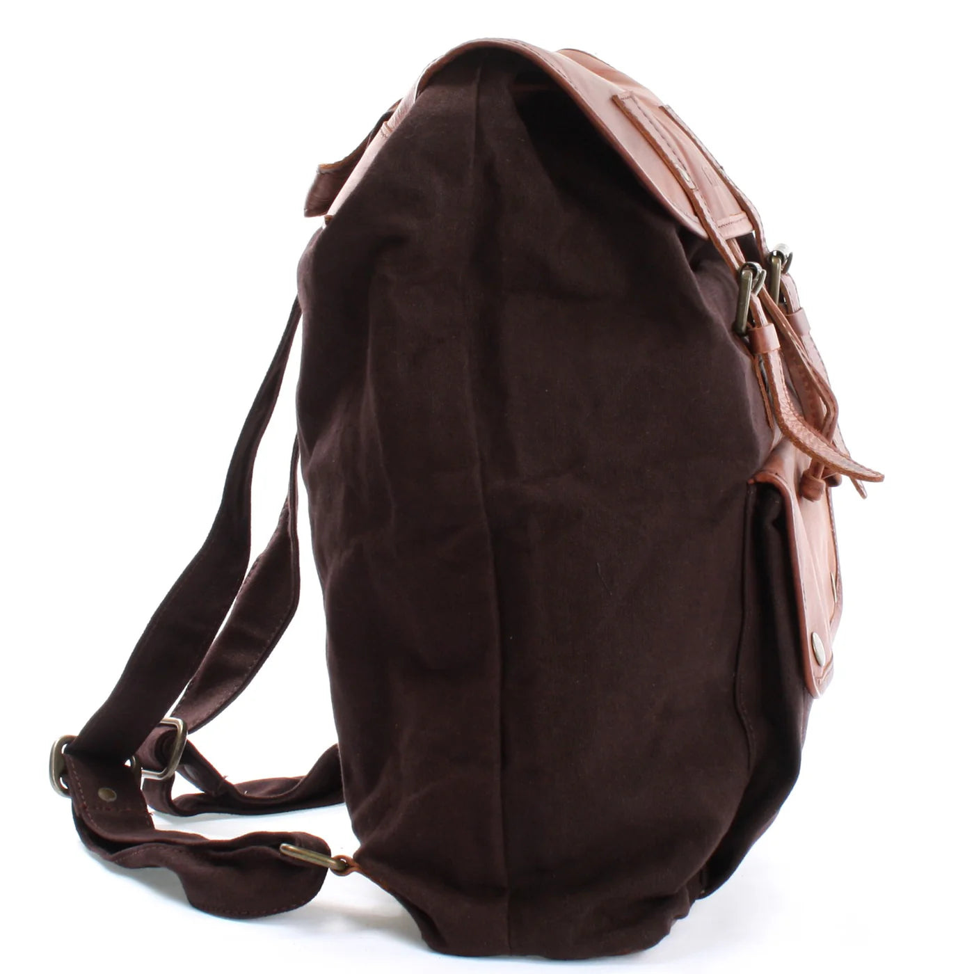 Durable Canvas & Leather Backpack