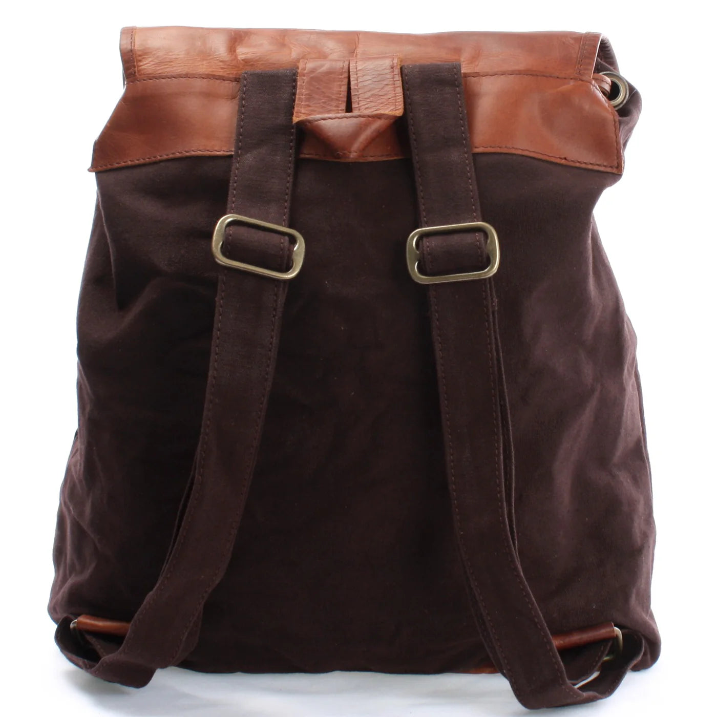 Durable Canvas & Leather Backpack