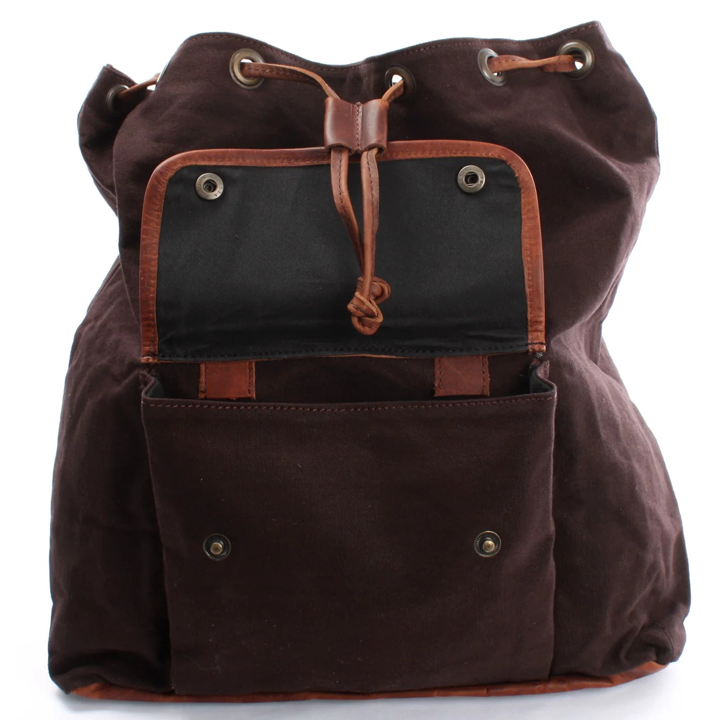 Durable Canvas & Leather Backpack