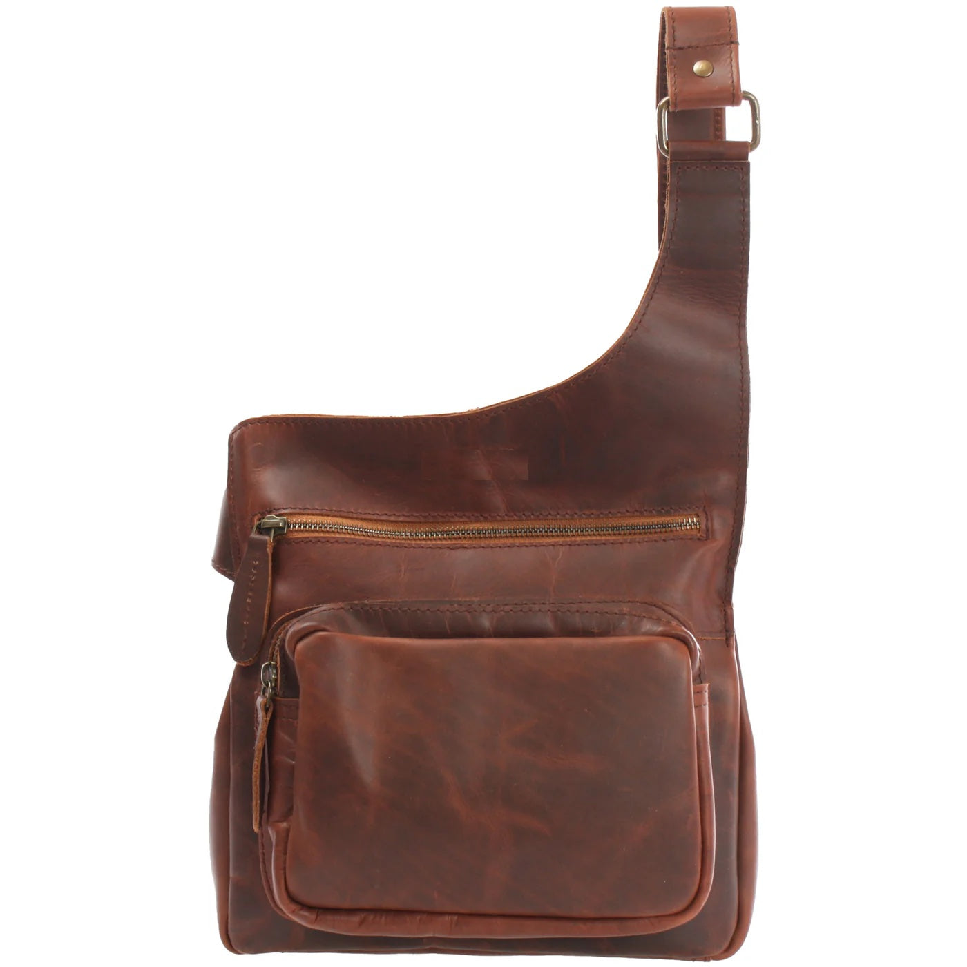 Unisex Cowhide Leather Shoulder Bag