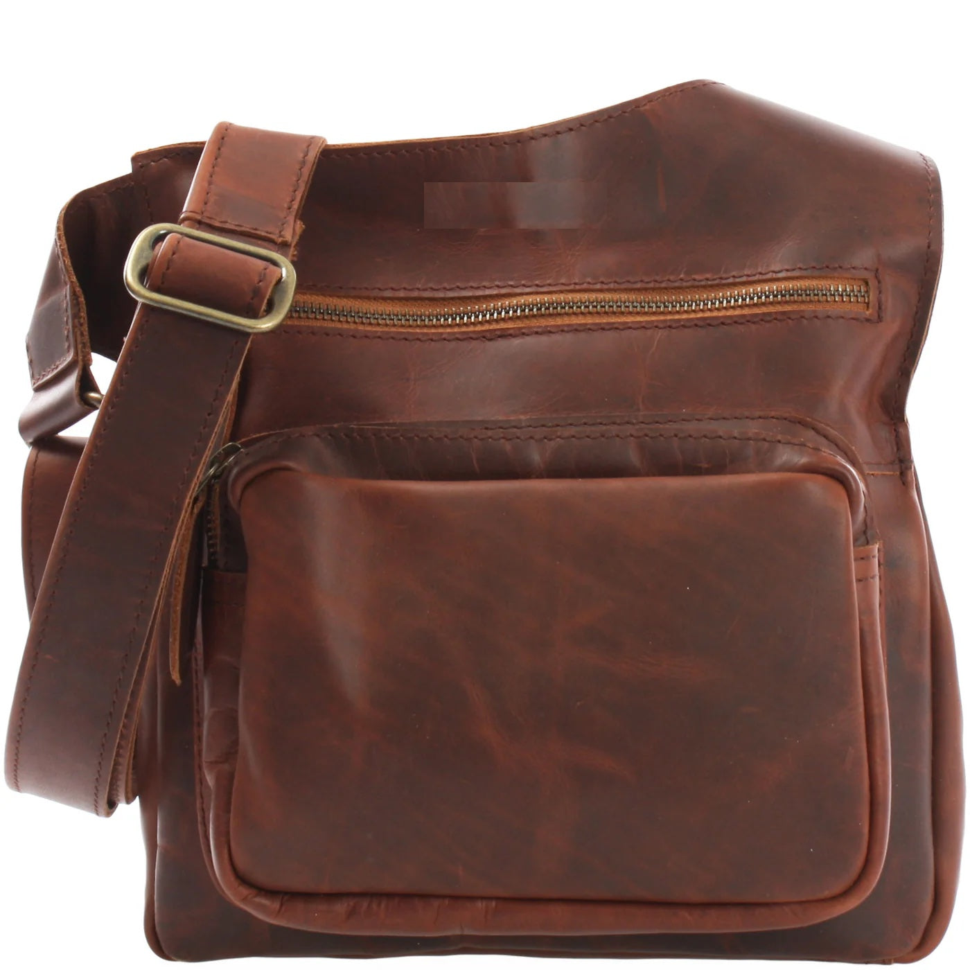 Unisex Cowhide Leather Shoulder Bag