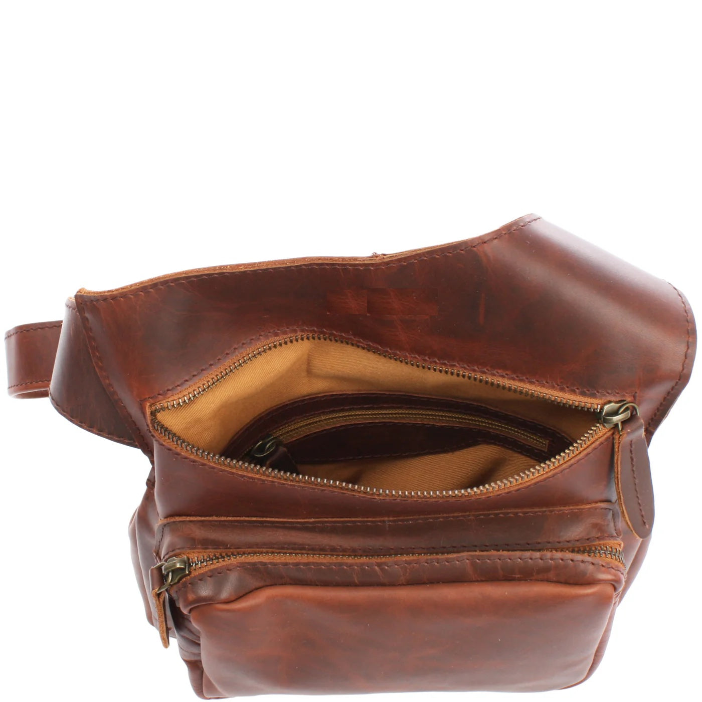 Unisex Cowhide Leather Shoulder Bag