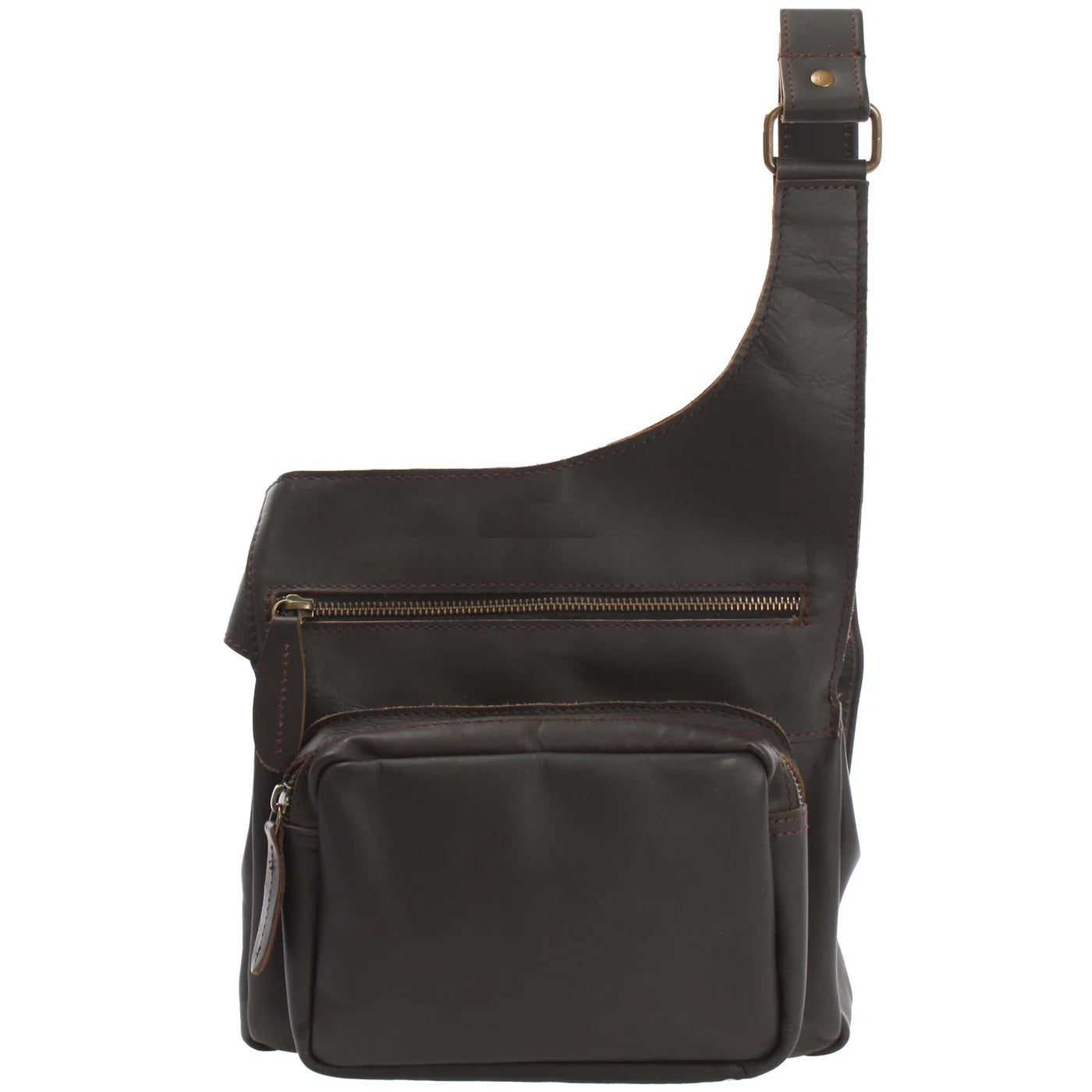 Unisex Cowhide Leather Shoulder Bag