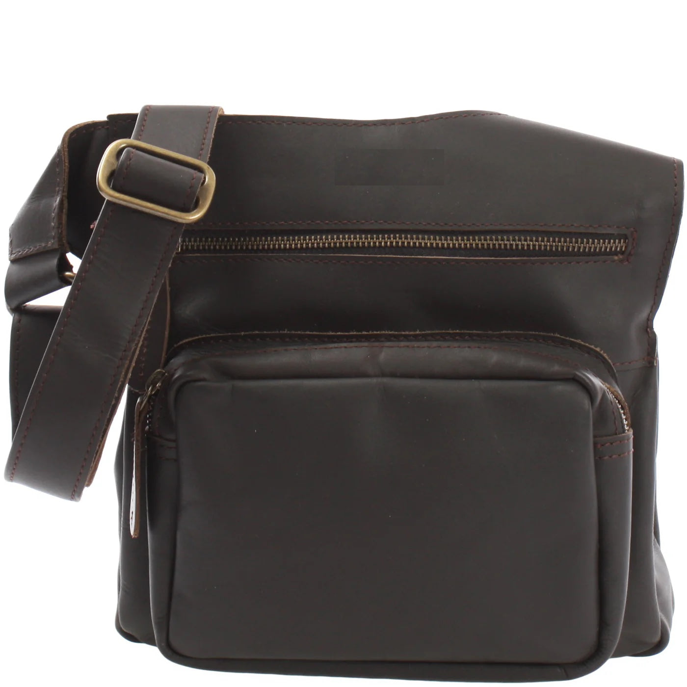 Unisex Cowhide Leather Shoulder Bag