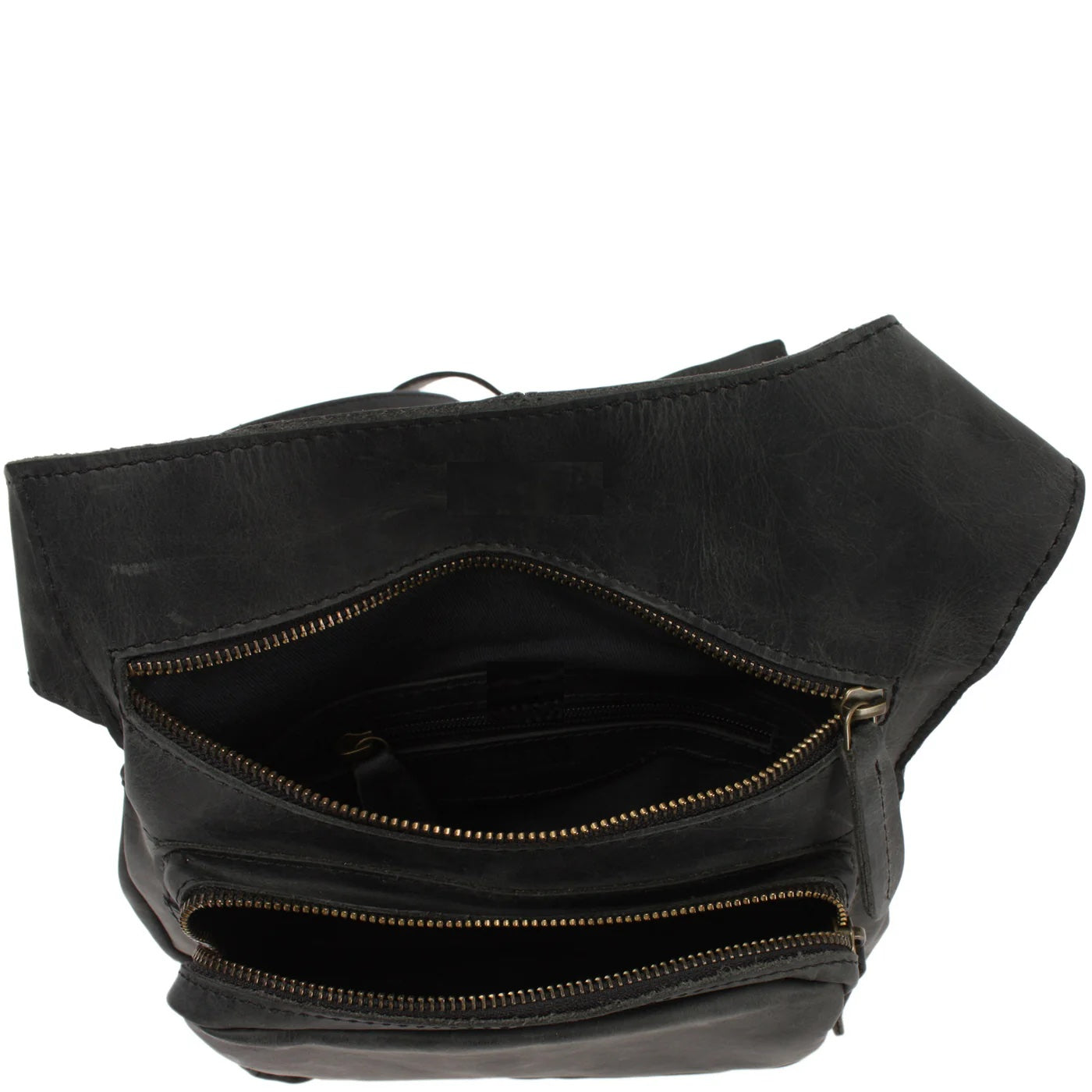 Unisex Cowhide Leather Shoulder Bag