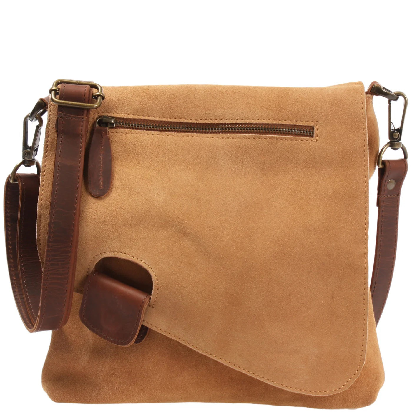 Women's Multicolor Suede and Leather Shoulder Bag