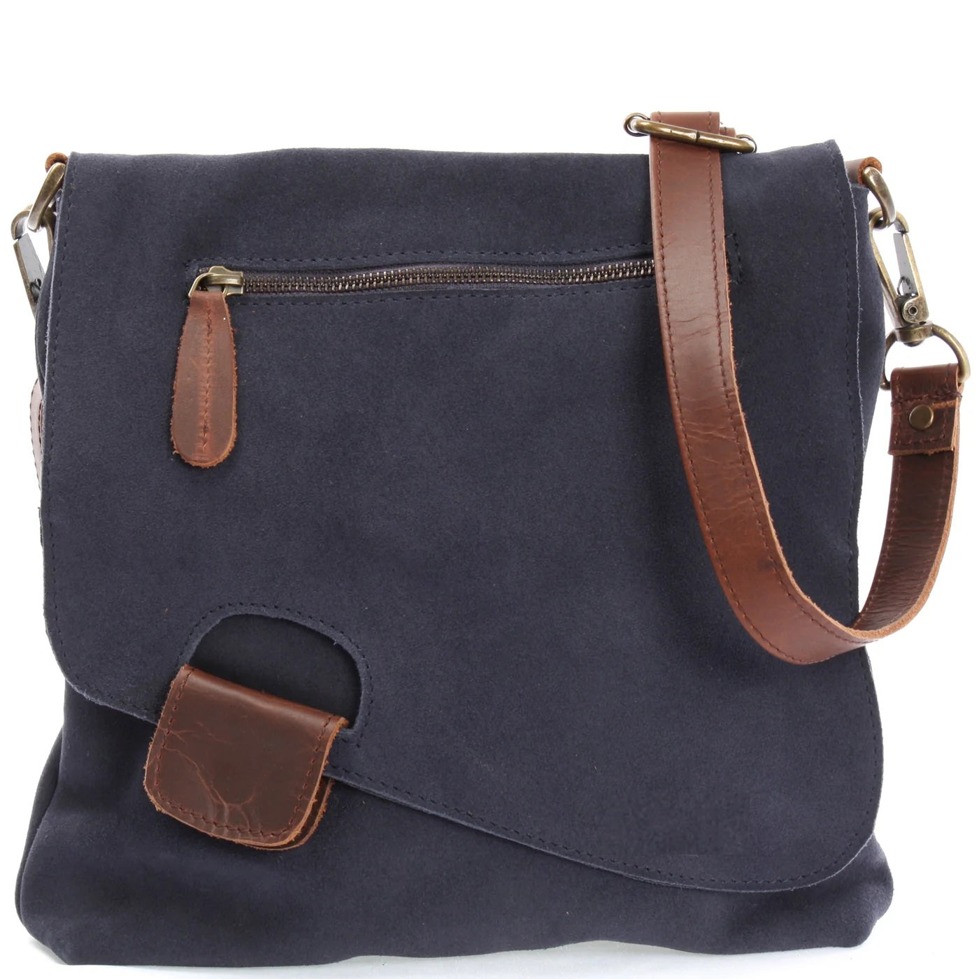 Women's Multicolor Suede and Leather Shoulder Bag