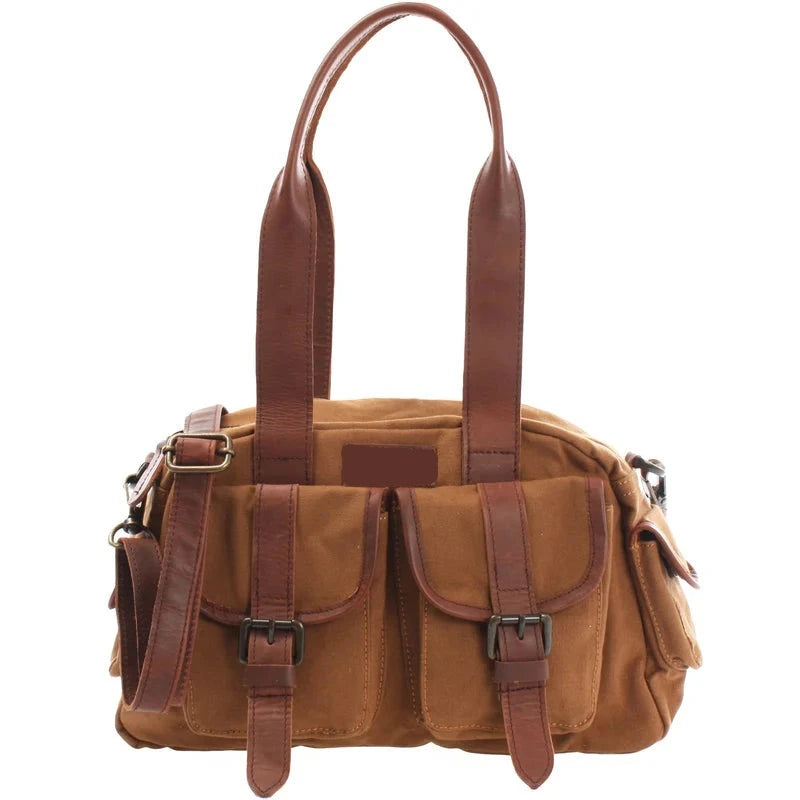 Canvas & Leather Tote Bag - Durable & Functional