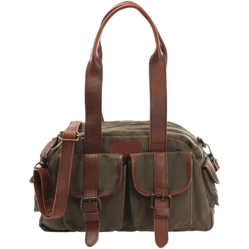 Canvas & Leather Tote Bag - Durable & Functional