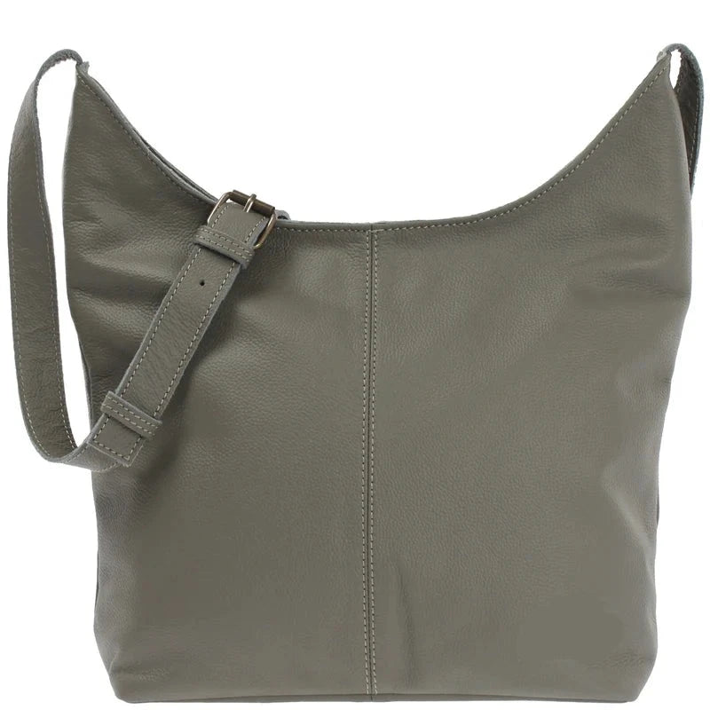 Fawn Buffalo Leather Shoulder Bag